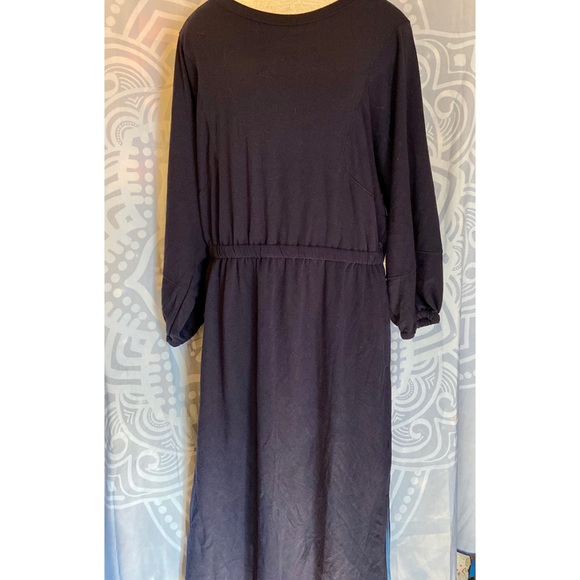 Anthropologie Dresses & Skirts - Anthropologie Long-Sleeve Dark Blue Dress Sz. XL